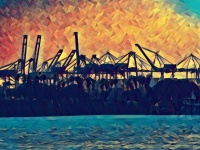 Shipping Dock Cranes