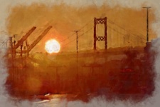 Shipping Cranes And Bridge