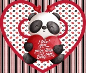Panda Bear Valentine