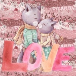 Valentine Love Cats