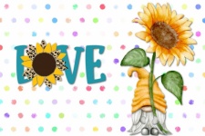 Sunflower Love Gnome
