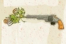 Gun Shooting Flowers