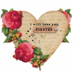 Valentine Greeting Floral Heart