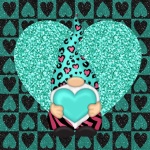 Valentine Glitter Gnome Card