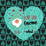 Valentine Glitter Gnome Card