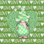 Gnome Love Valentine Glitter