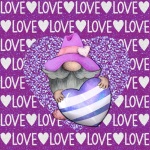 Gnome Love Valentine Glitter