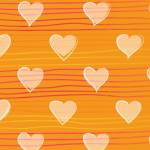 Orange Hearts Background