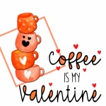 Coffee Cup Valentine Poster