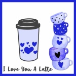 Coffee Latte Valentine Poster
