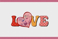 Valentine LOVE Word Art