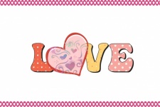 Valentine LOVE Word Art