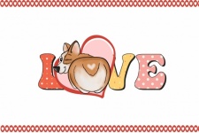Valentine LOVE Heart Dog