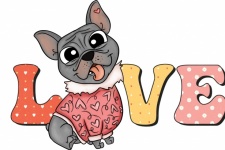 Valentine LOVE Heart Dog