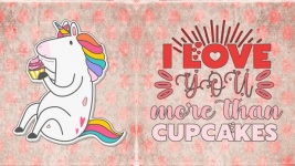 Unicorn Cupcake Valentine
