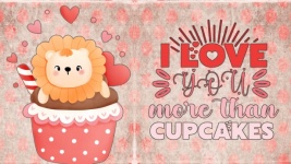 Lion Cupcake Valentine