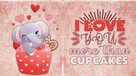 Elephant Cupcake Valentine