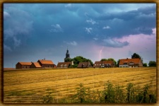 Landscape, Lightning, Church Tower