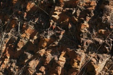 Layers In A Rockface Visible