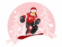 Male Snowboarder Vector