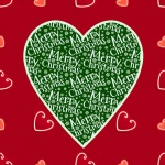 Merry Christmas Heart Pattern