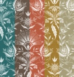Pattern Floral Background Stripes