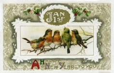 New Year Vintage Postcard