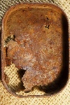 Old Textured Corroded Fish Tin