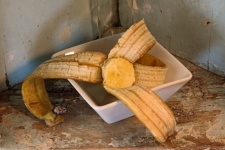 Partially Eaten Ripe Banana