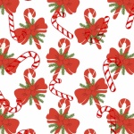 Pattern Candy Canes And Ribbons