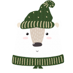 Polar Bear Hat And Scarf Cutout