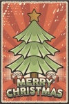 Retro Christmas Tree Vintage Poster