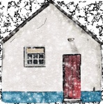 Snow Falling House Drawing