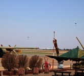 View Of Airstrip With Windsock