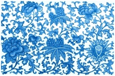 Victorian Floral Pattern Blue