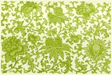 Victorian Floral Pattern Green