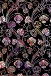 Vintage Flowers Pattern Background