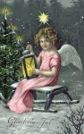 Vintage Postcard Christmas Angel