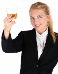 Woman Raising A Glass