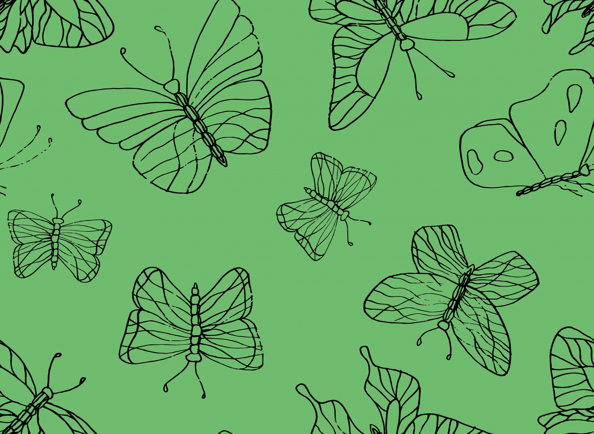 Background, Pattern, Butterflies