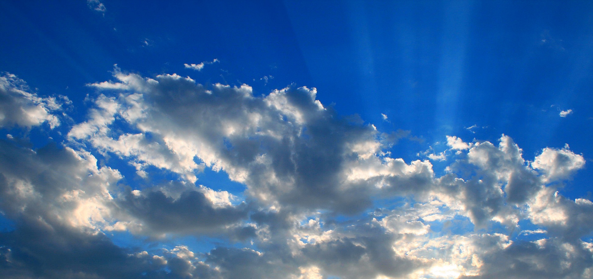 Clouds Radiating Sunbeams
