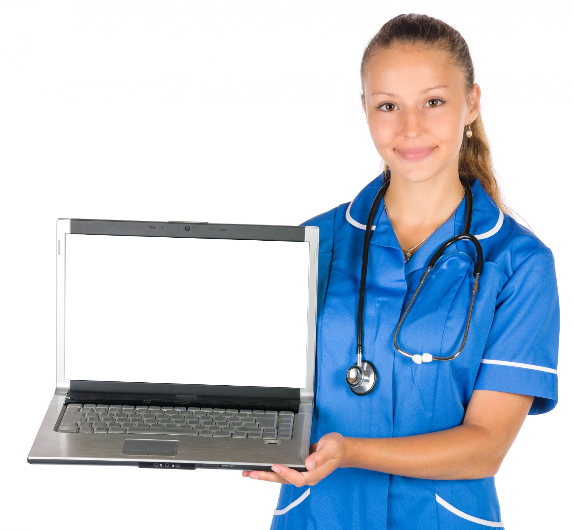 Doctor Holding Laptop Free Stock Photo Public Domain Pictures