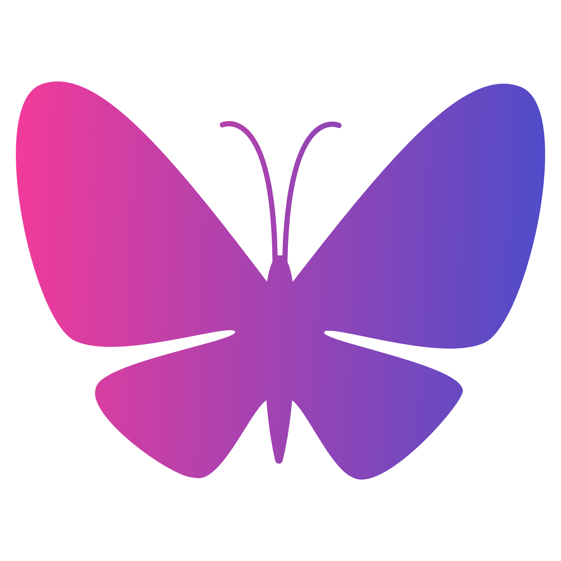 Gradient Butterfly Silhouette