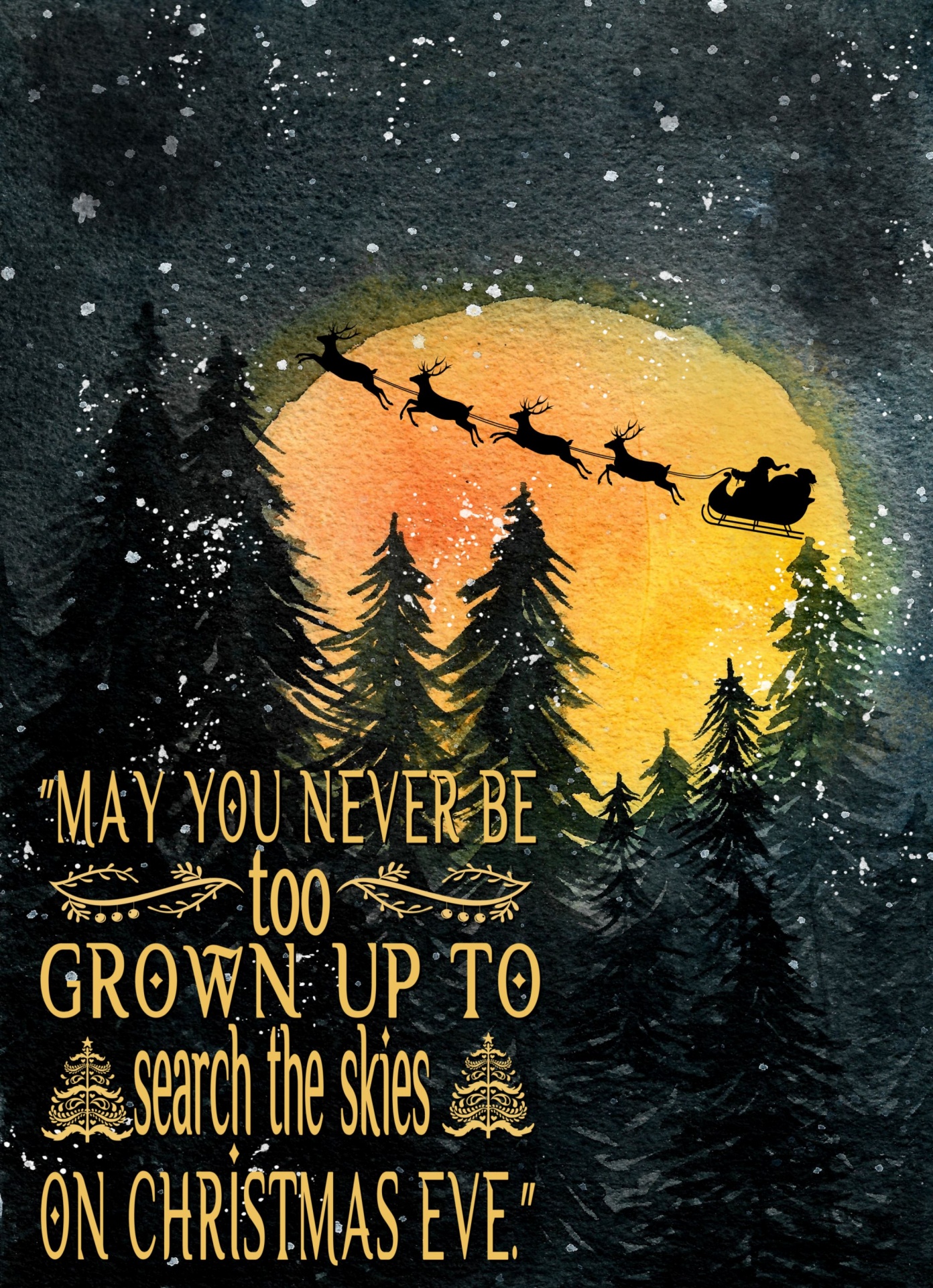 Christmas Eve Quote Poster