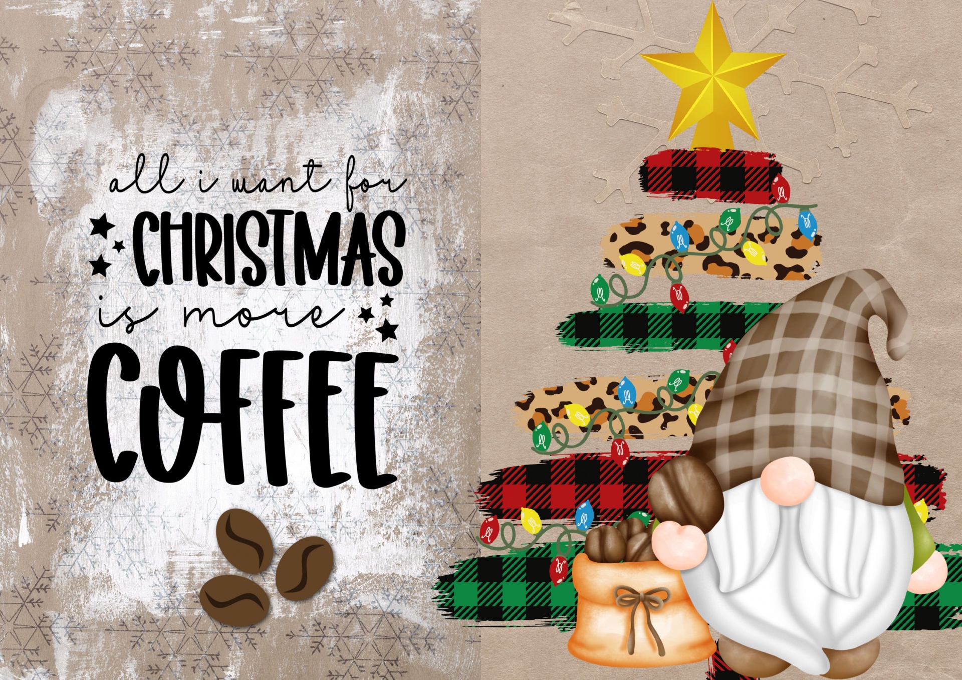 Christmas Coffee Gnome Tree