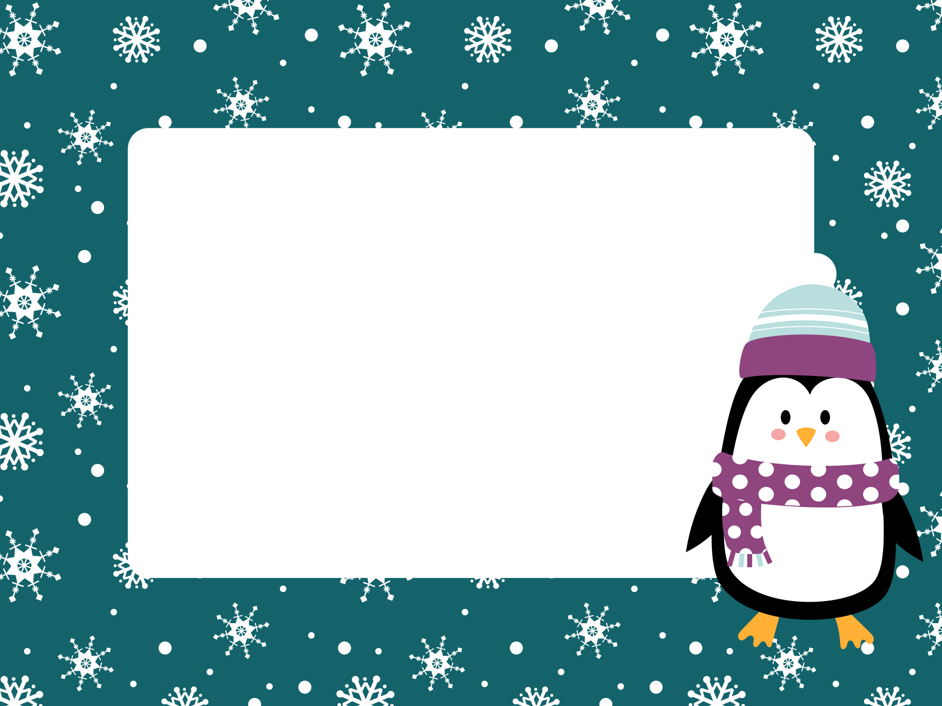 Christmas Penguin Frame