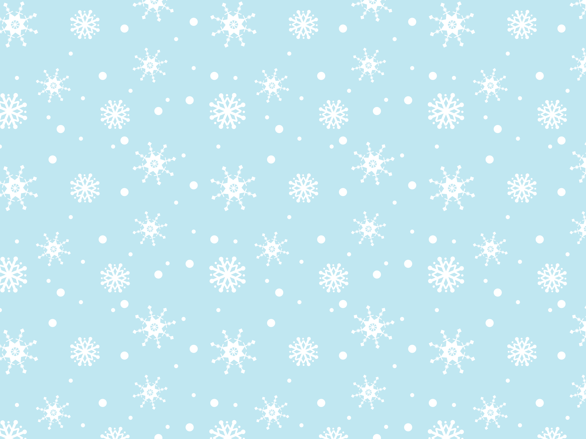 Various snowflakes illustration on blue background