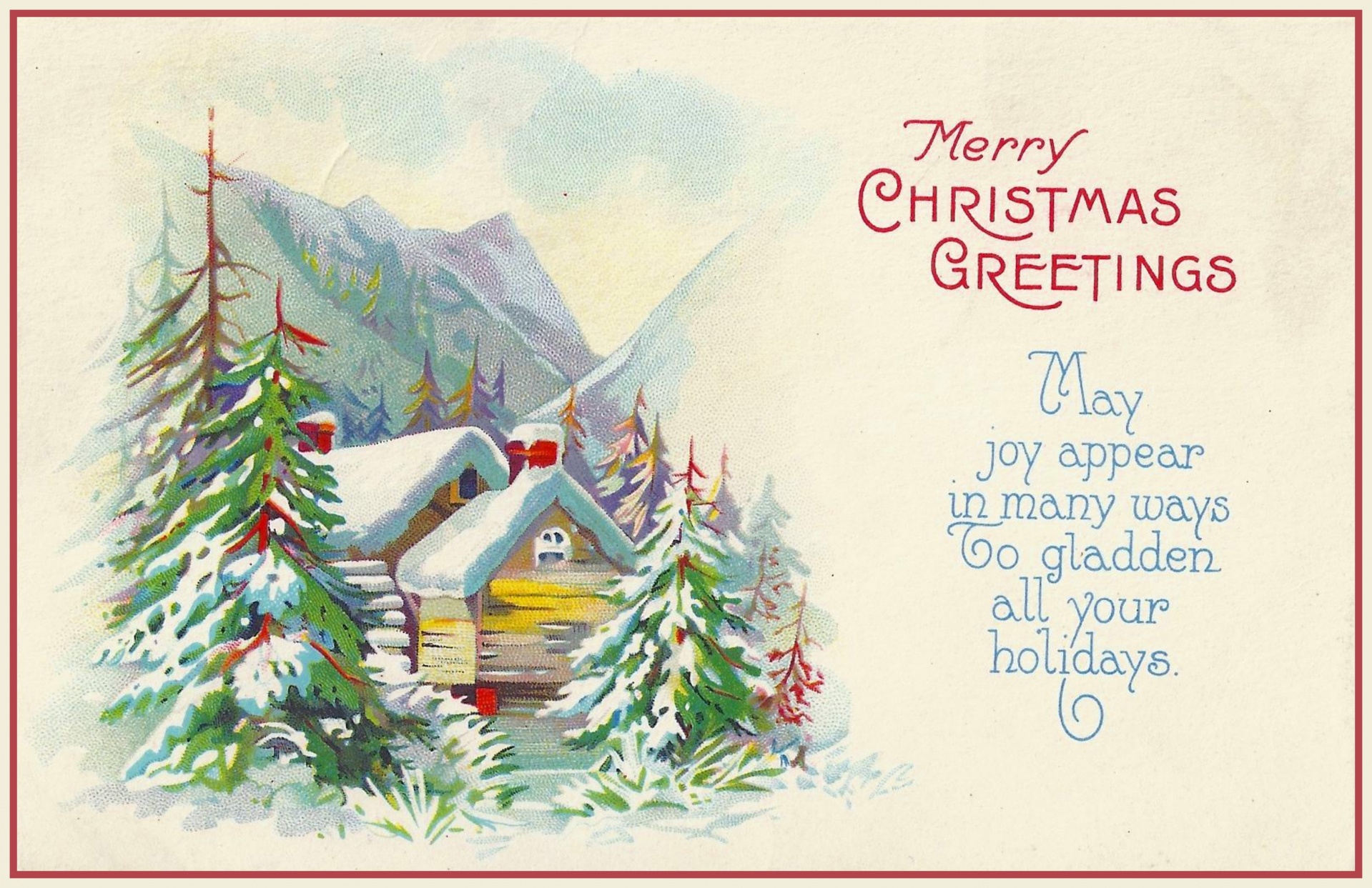 Vintage Postcard Christmas Old Free Stock Photo - Public Domain Pictures