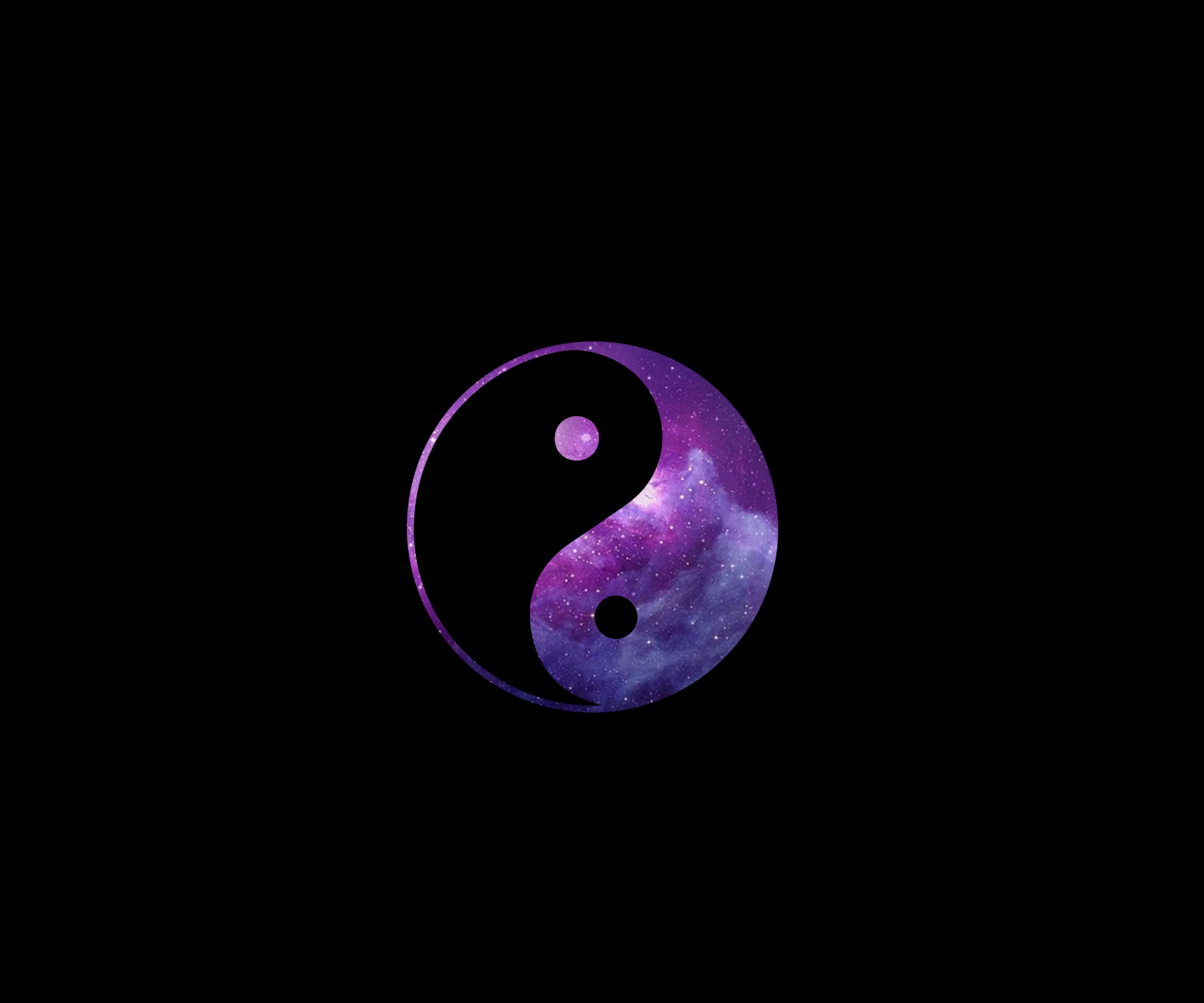 yin yang symbol galaxy logo