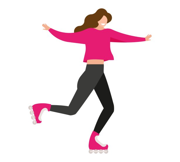 Roller Skating Girl Clipart Free Stock Photo - Public Domain Pictures
